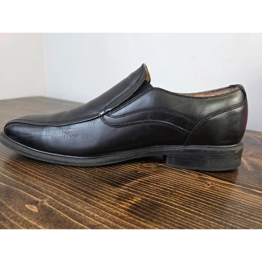 GH‎ Bass & Co Glenn Men's Dress Shoes Size 11.5 M Black Leather Slip On Loafers